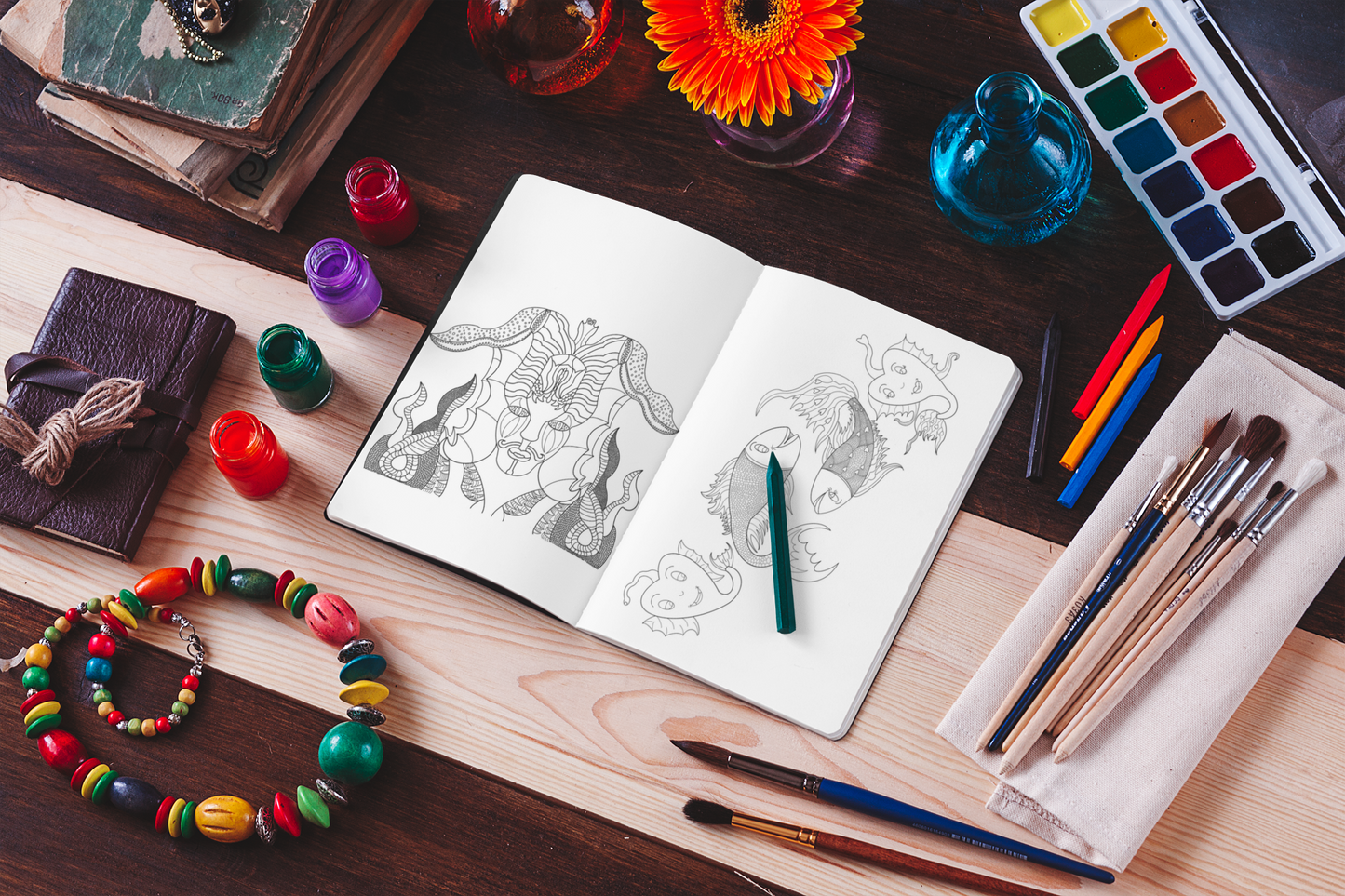 Queen Lilly’s Fortress – Adult Coloring Book (Digital PDF)
