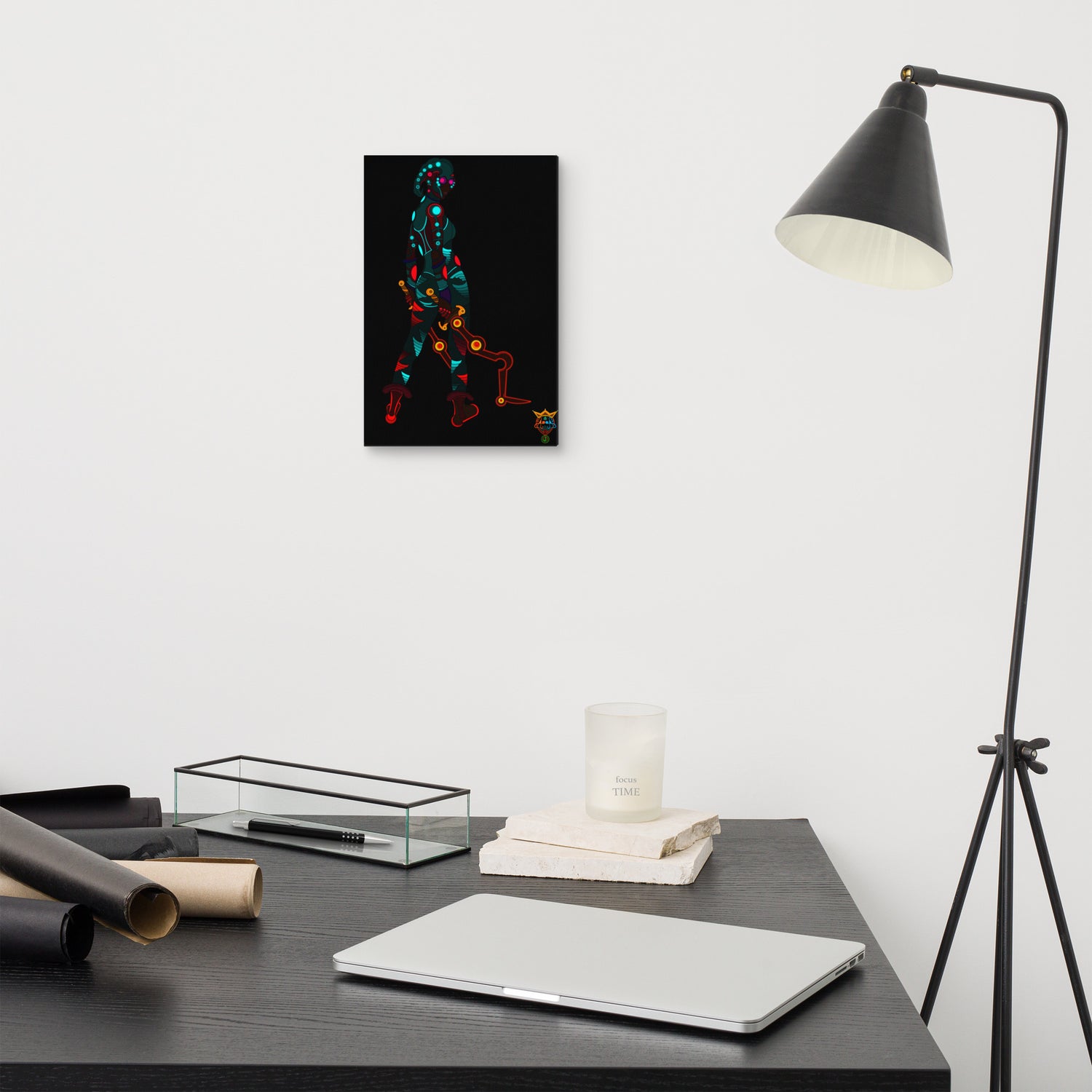 Deadly Assassin canvas wall art featuring futuristic cyber assassin artwork